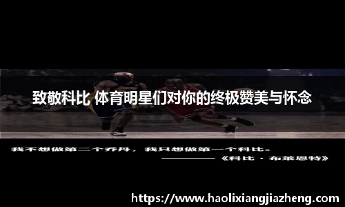 致敬科比 体育明星们对你的终极赞美与怀念