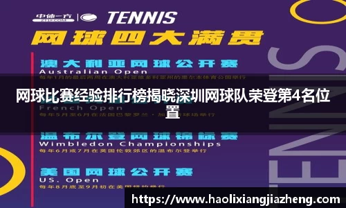 网球比赛经验排行榜揭晓深圳网球队荣登第4名位置